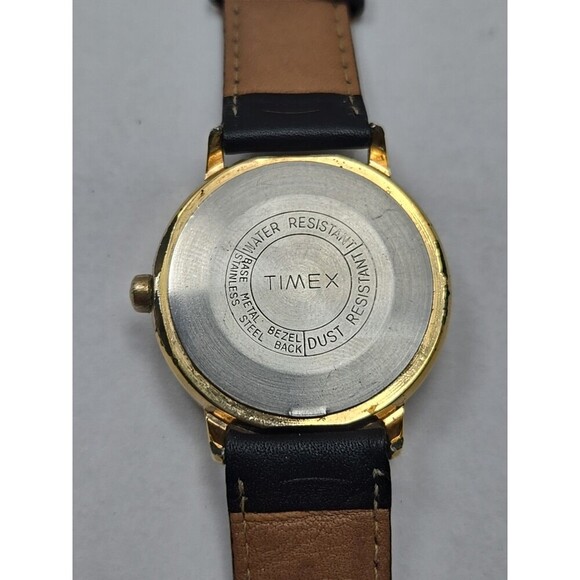 Vintage Timex Marlin Day Date Manual Wind Gold Tone 1975 35mm M27 Runs 26830 - Picture 13 of 13